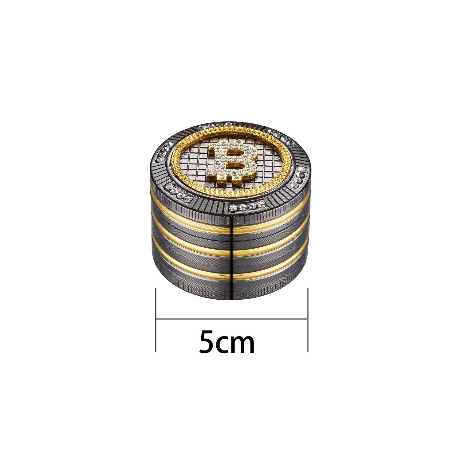 Grinder Bling Bling Bitcoin - 50mm - 4 Layers kaufen bei rauchwerk.ch