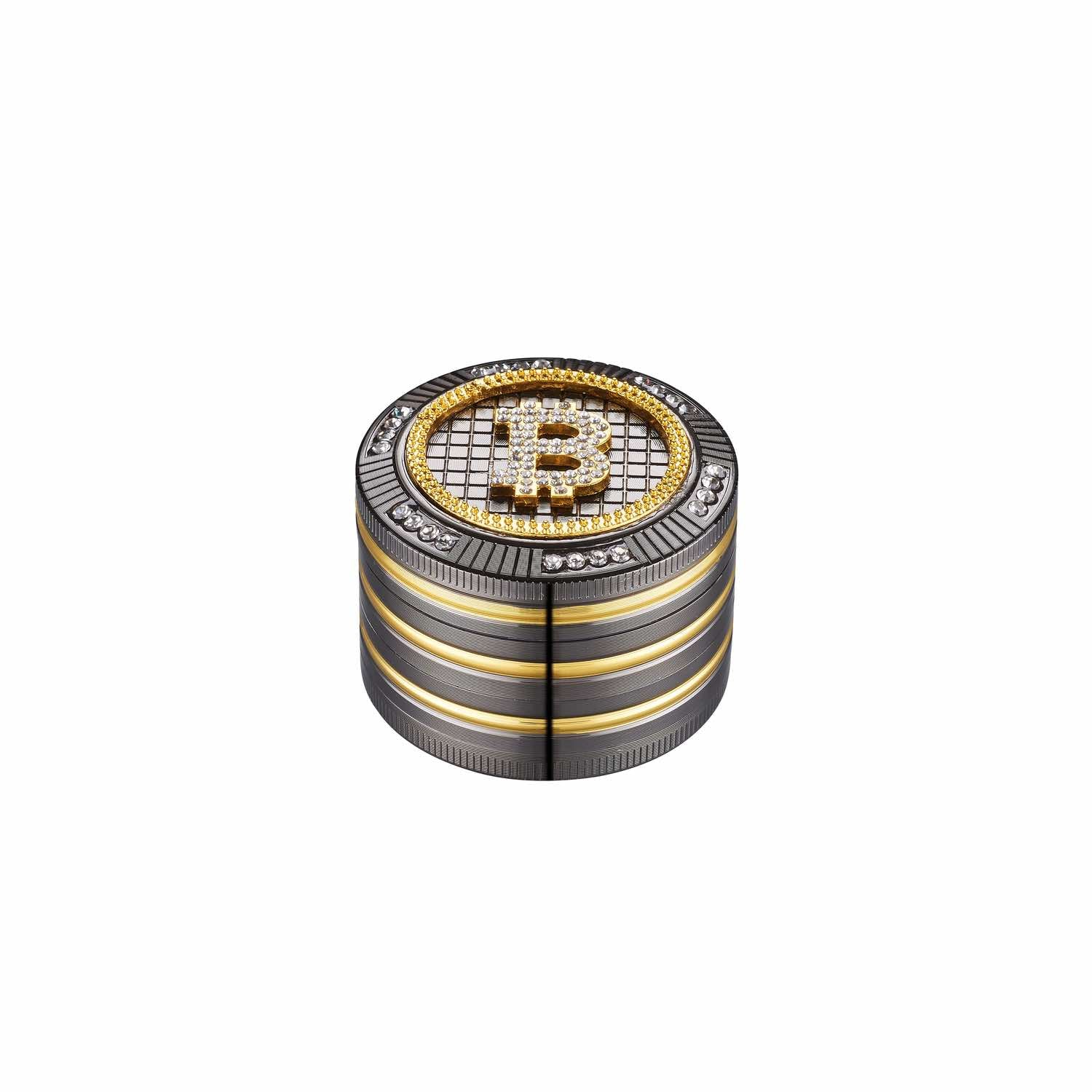 Grinder Bling Bling Bitcoin - 50mm - 4 Layers kaufen bei rauchwerk.ch