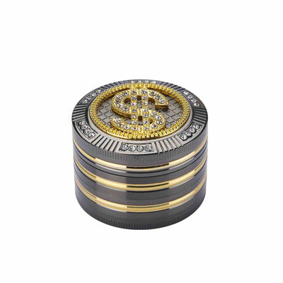 Grinder Bling Bling Dollar - 50mm - 4 Layers kaufen bei rauchwerk.ch