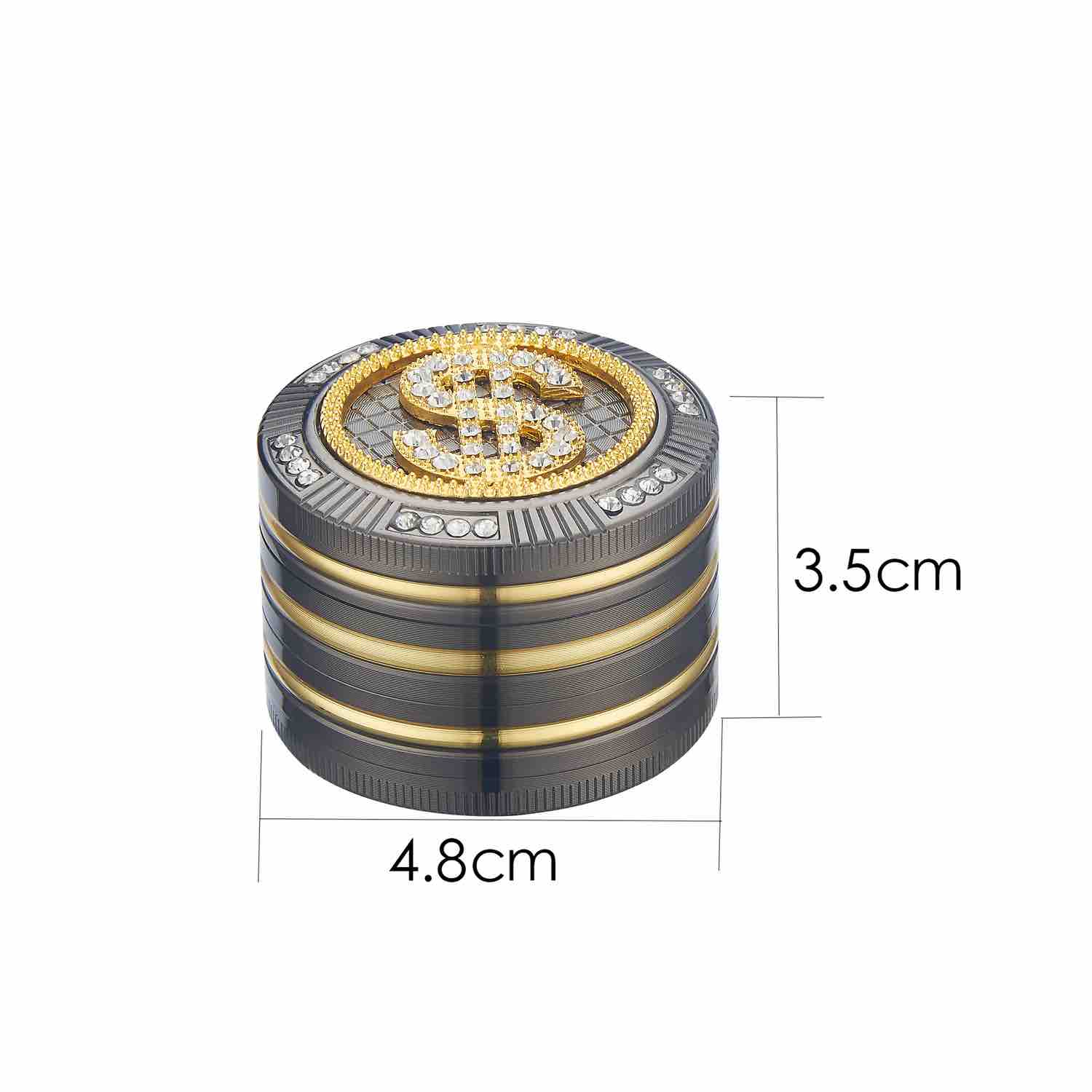 Grinder Bling Bling Dollar - 50mm - 4 Layers kaufen bei rauchwerk.ch