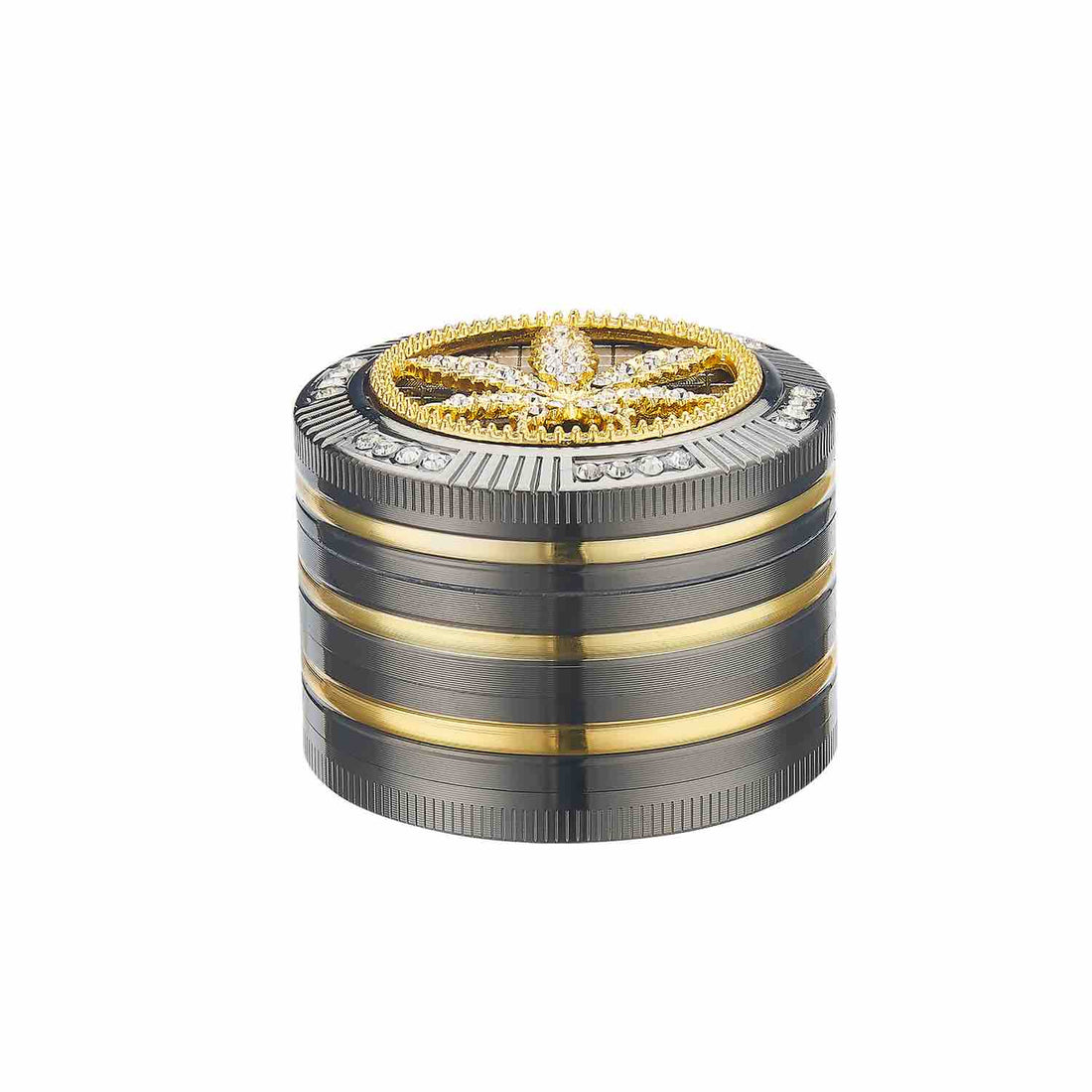 Grinder Bling Bling Leaf - 50mm - 4 Layers kaufen bei rauchwerk.ch