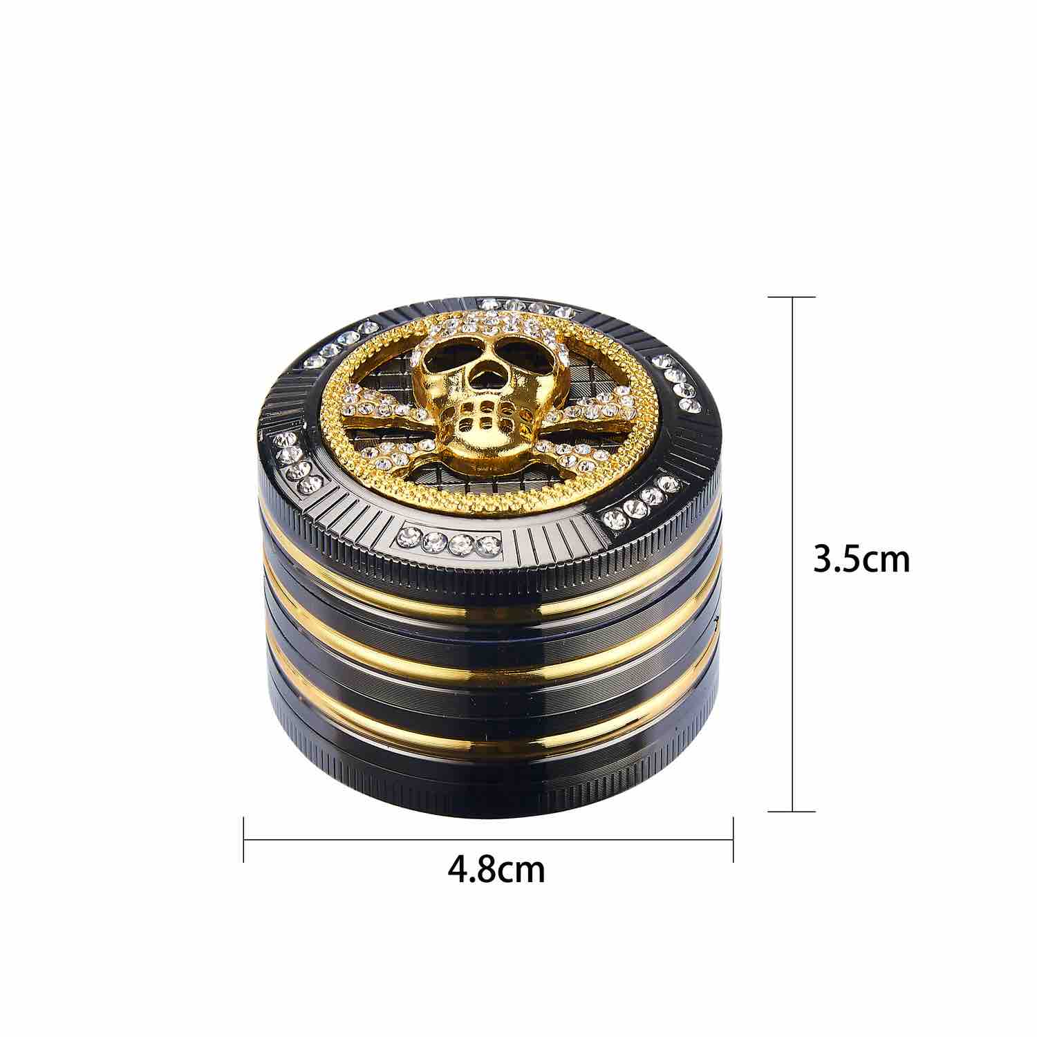 Grinder Bling Bling Skull - 50mm - 4 Layers kaufen bei rauchwerk.ch