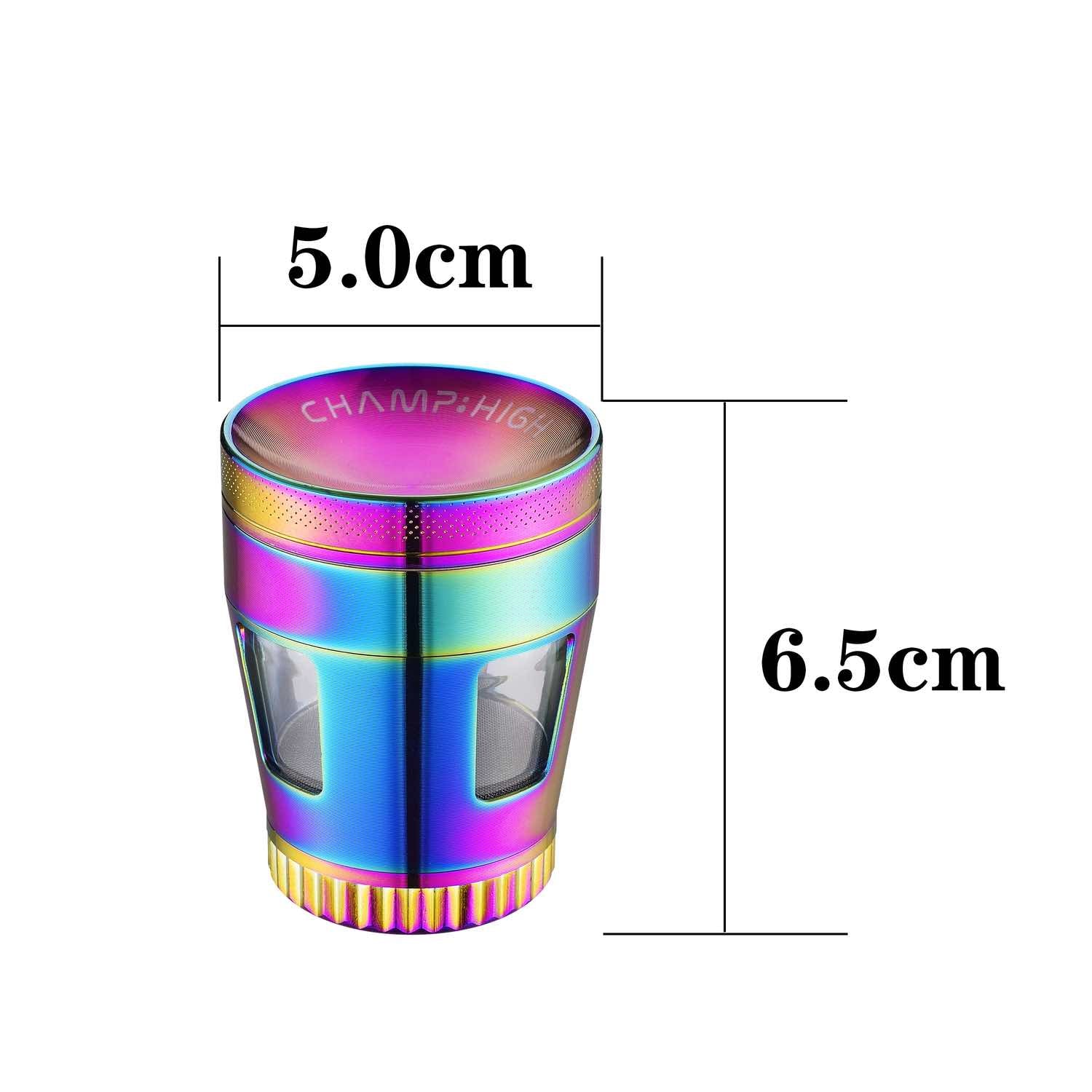 Grinder Curved Window - 50mm - 4 Layers kaufen bei rauchwerk.ch