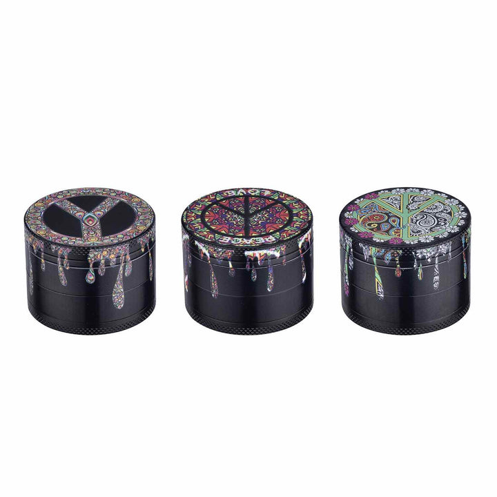 Grinder Dripping Peace&Love Paint - 50mm - 4 Layers kaufen bei rauchwerk.ch