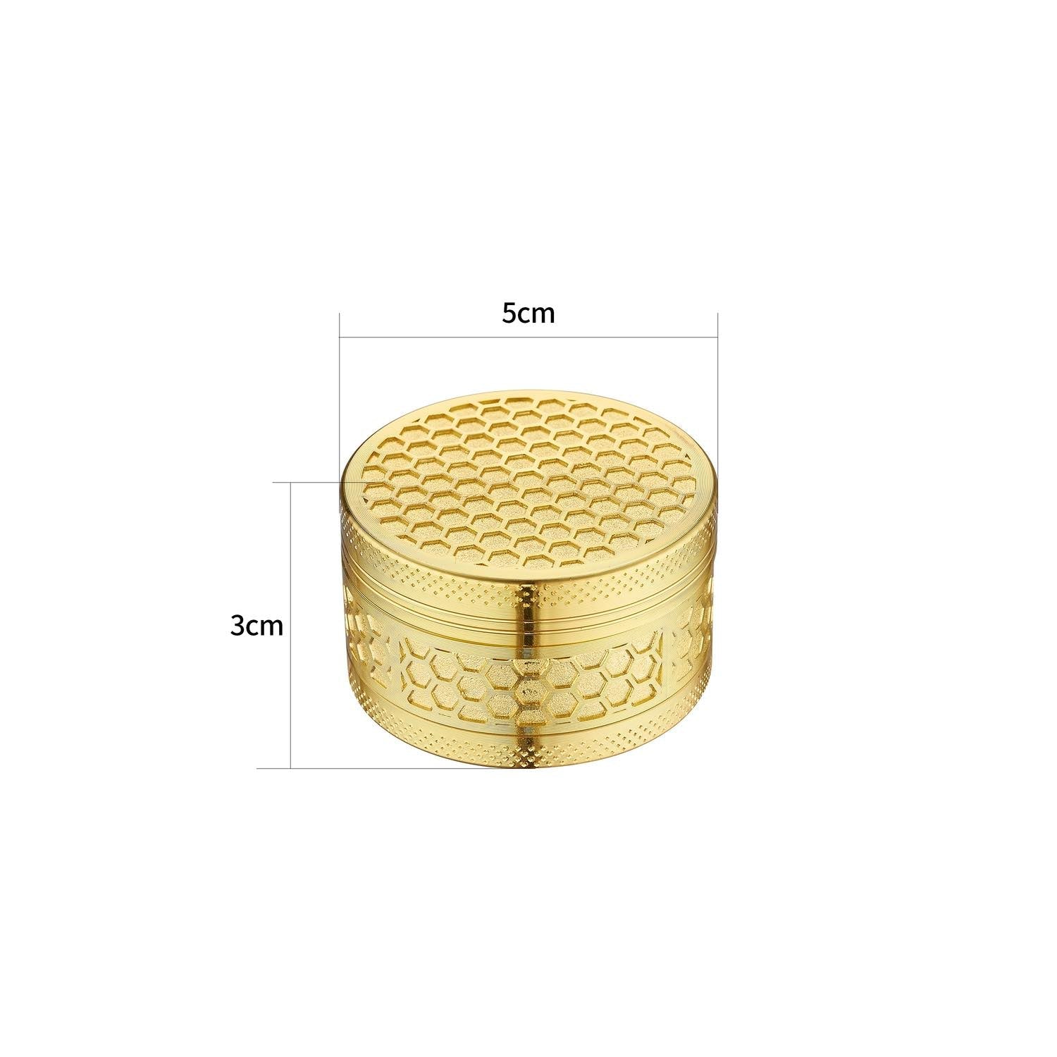 Grinder Golden Honeycomb - 50mm - 3 Layers kaufen bei rauchwerk.ch