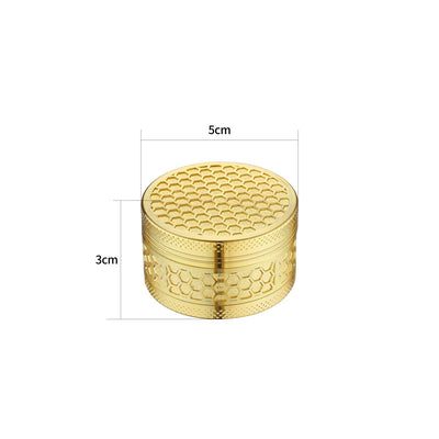 Grinder Golden Honeycomb - 50mm - 3 Layers kaufen bei rauchwerk.ch