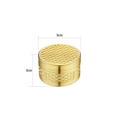 Grinder Golden Honeycomb - 50mm - 3 Layers kaufen bei rauchwerk.ch