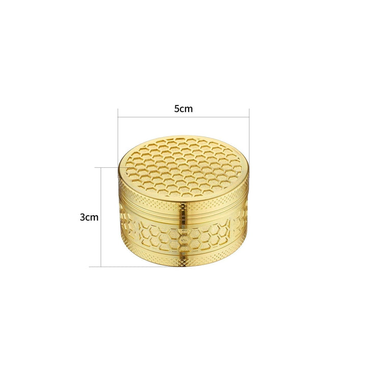 Grinder Golden Honeycomb - 50mm - 3 Layers kaufen bei rauchwerk.ch