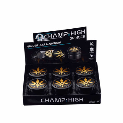 Grinder Golden Leaf - 63mm - 4 Layers kaufen bei rauchwerk.ch
