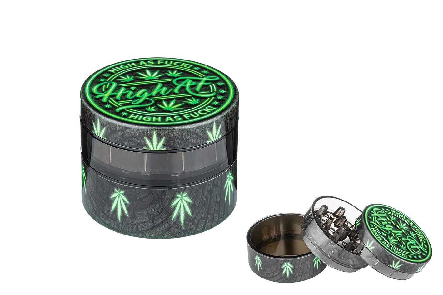 Dreamliner Grinder High as Clear, 3-teilig, 54 mm – Kräutermühle