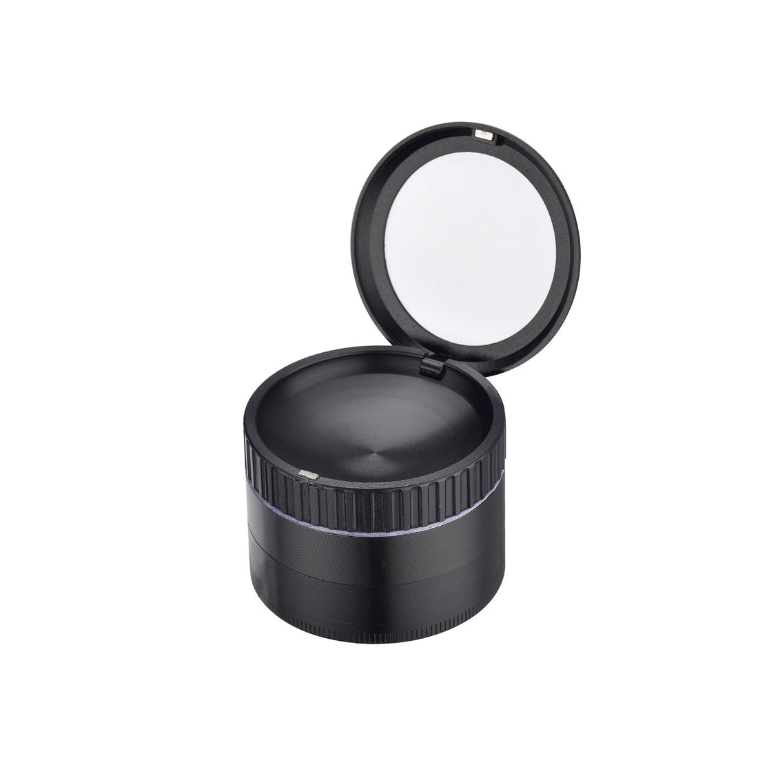 Grinder Magnifier Black mit Lupe und Staufach - 50mm - 4 Layers kaufen bei rauchwerk.ch