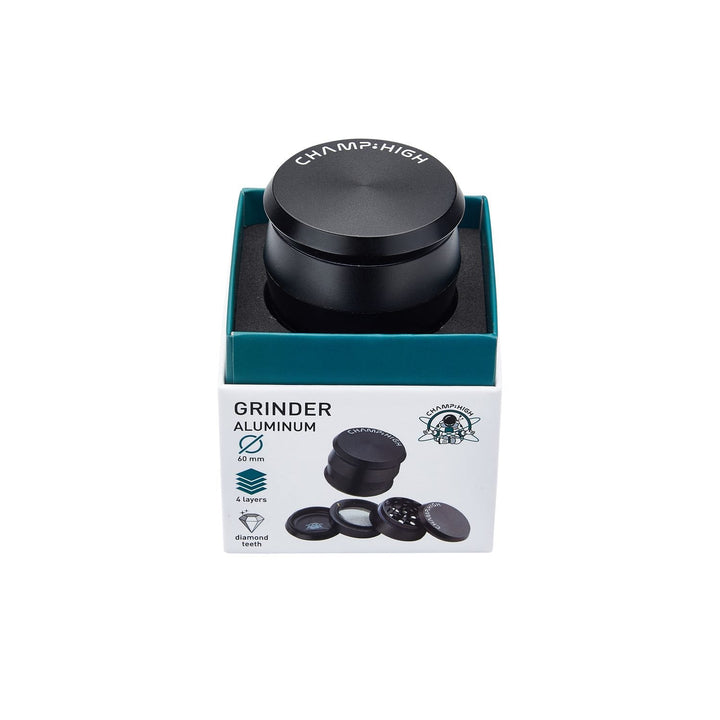 Grinder Matt Black - 60mm - 4 Layers kaufen bei rauchwerk.ch