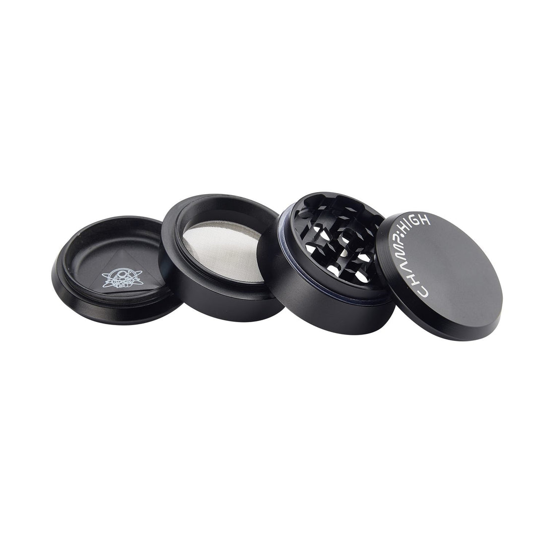 Grinder Matt Black - 60mm - 4 Layers kaufen bei rauchwerk.ch