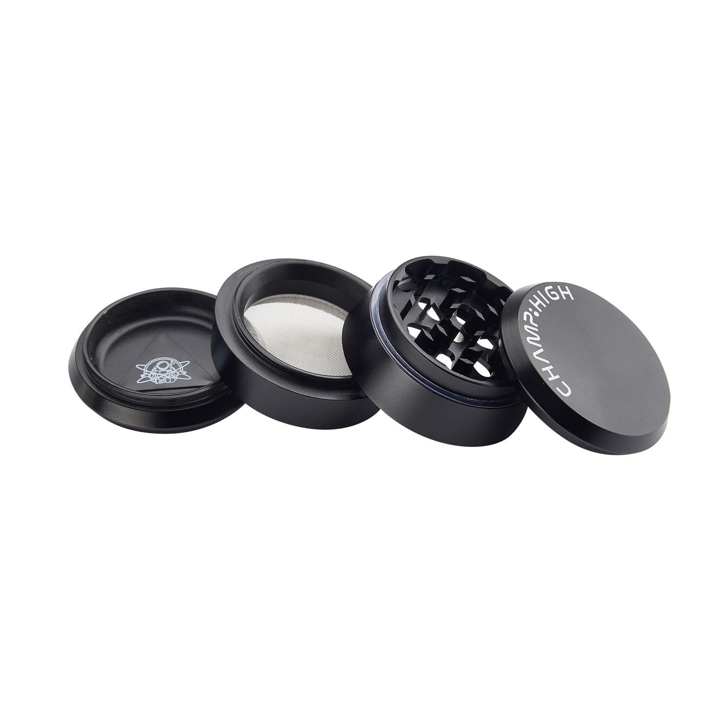 Grinder Matt Black - 60mm - 4 Layers kaufen bei rauchwerk.ch