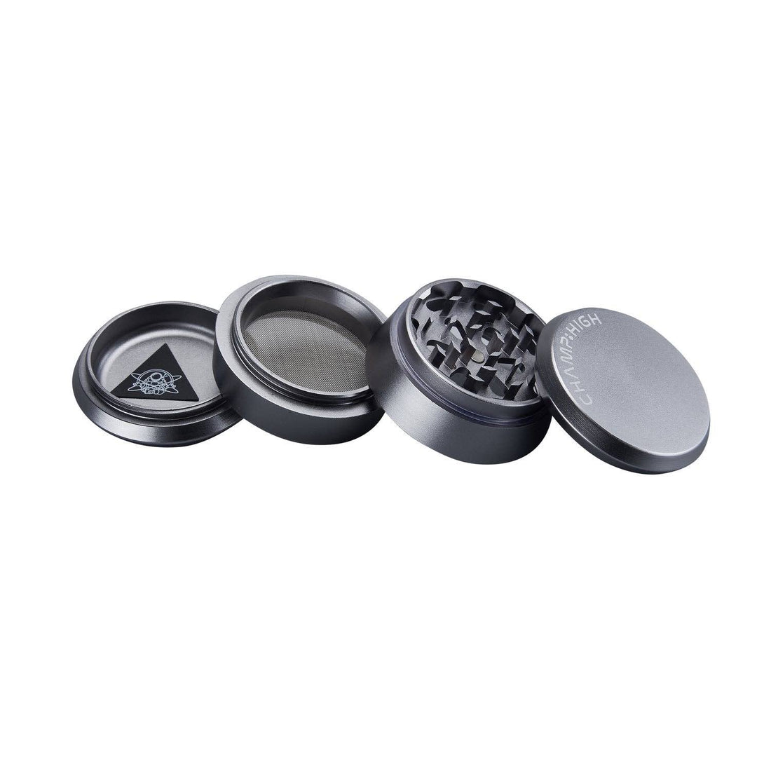Grinder Matt Silver - 60mm - 4 Layers kaufen bei rauchwerk.ch