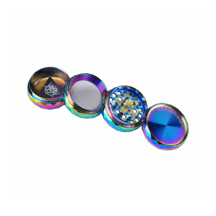 Champ High Grinder Rainbow Diamond, 4-teilig, 40 mm – Kräutermühle