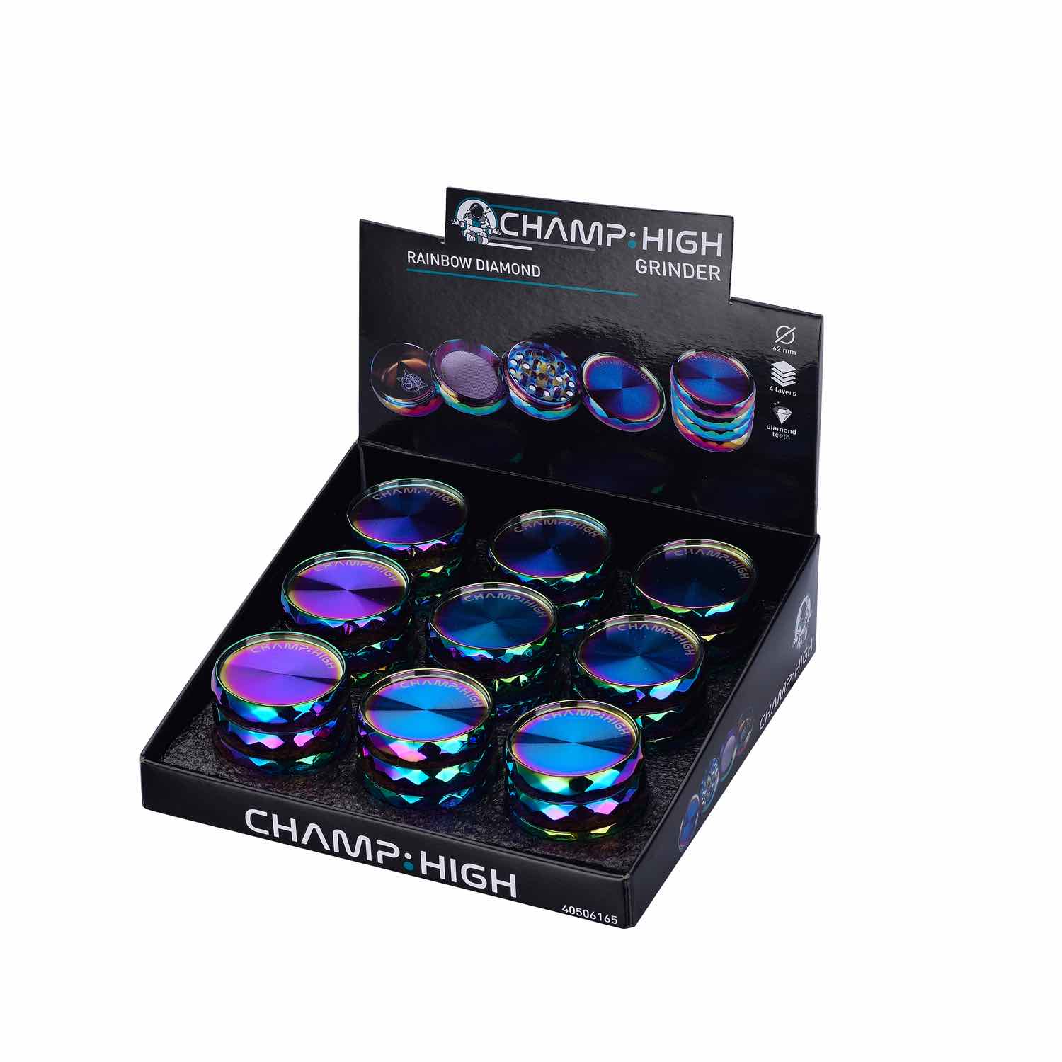Grinder Rainbow Diamond - 42mm - 4 Layers kaufen bei rauchwerk.ch