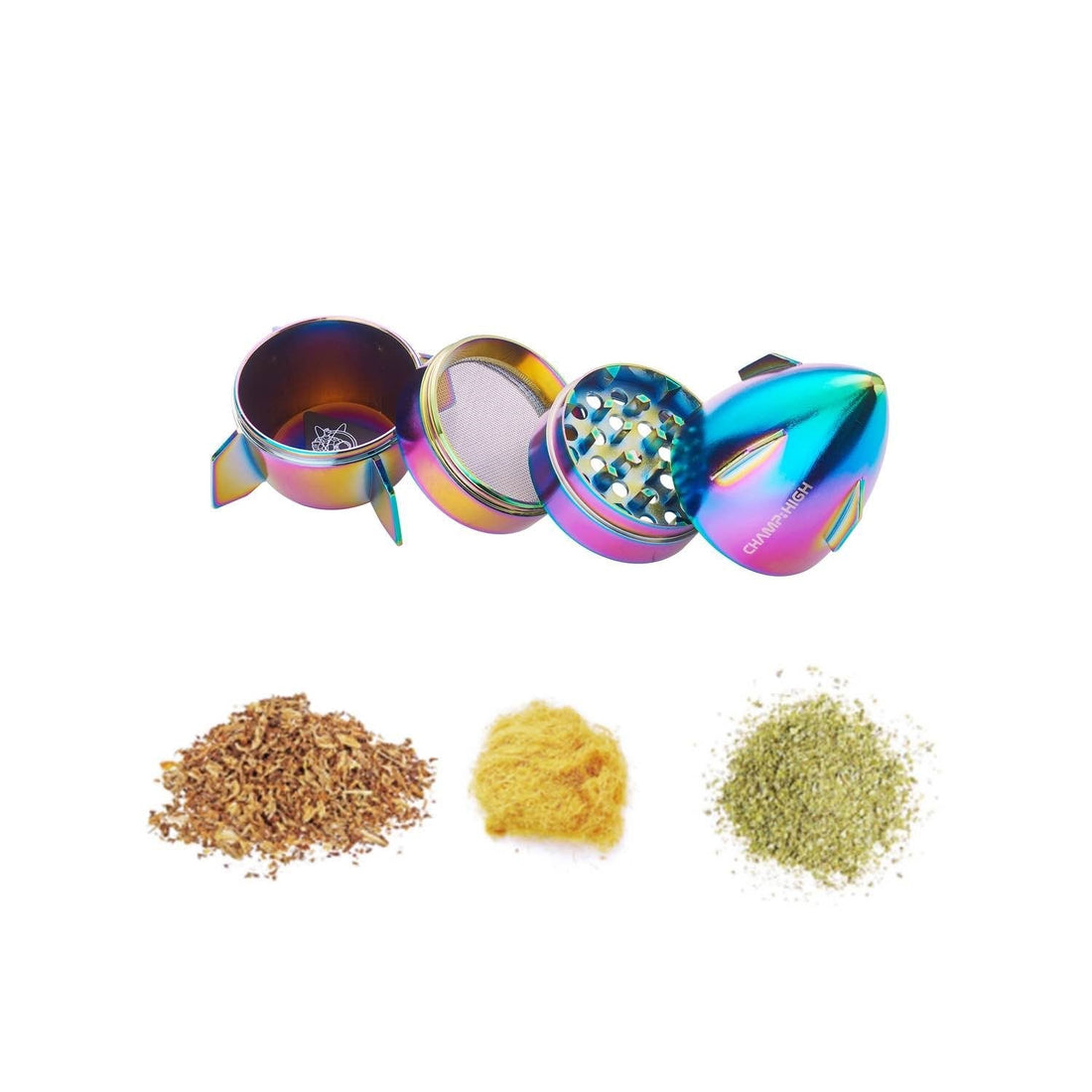 Grinder Spaceship - Rainbow - 50mm - 4 Layers kaufen bei rauchwerk.ch