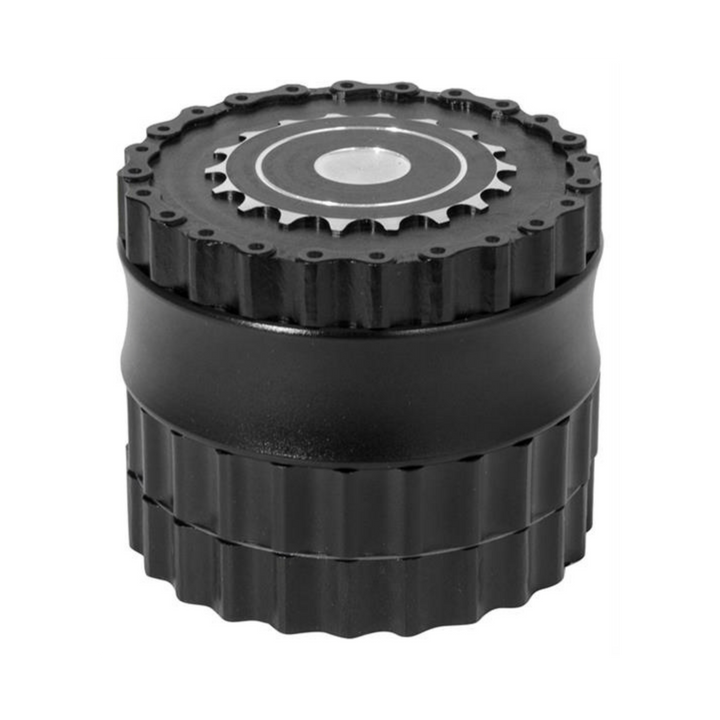 Alu Chain Aluminium Grinder 62mm schwarz, 6-teilig