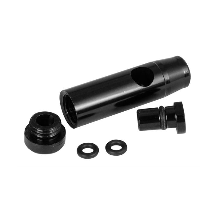 Detailansicht des BLIZZARD Dosierers aus Aluminium in Schwarz