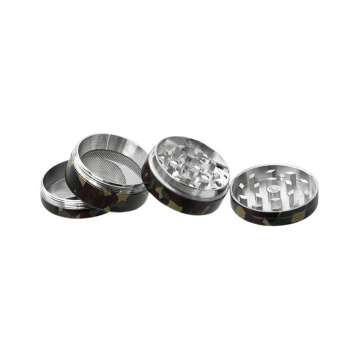Offener Camouflage Metallgrinder 40mm mit Diamantzähnen und Sieb