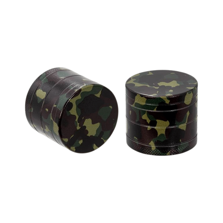 Metallgrinder Military Camouflage 40mm, 4-teilig mit Sieb