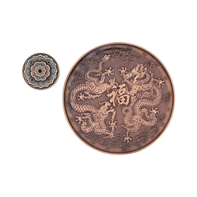 Chinesischer Drache Räucherschale kupferfarben, Detailansicht