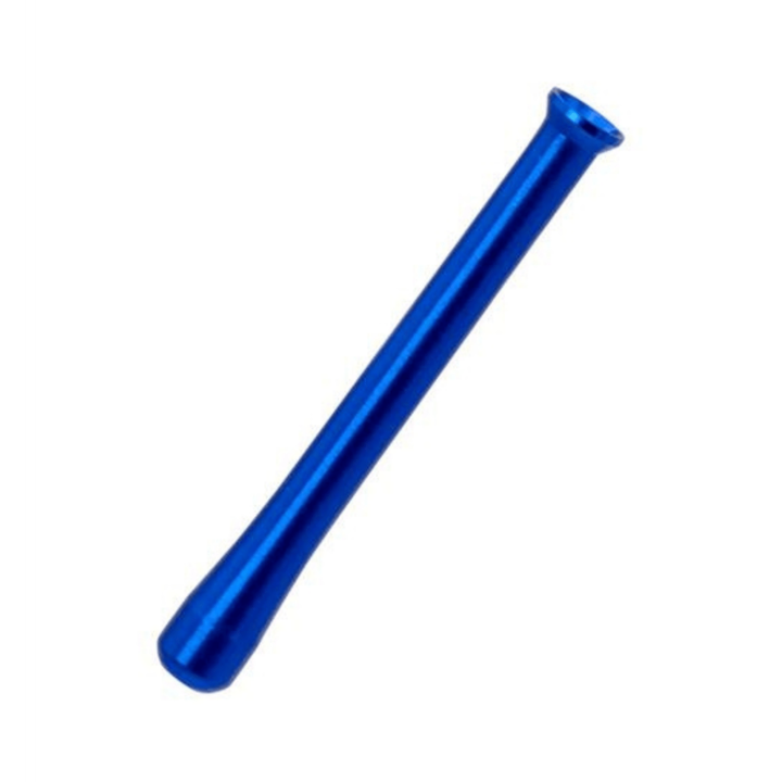 Blau eloxiertes Metall Ziehrohr 65 mm für Schnupftabak