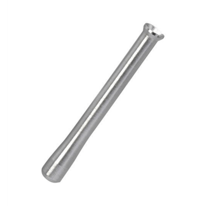Silbernes eloxiertes Metall Ziehrohr 65 mm für Schnupftabak