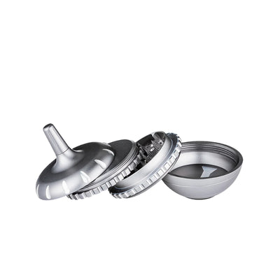 Gyro Grinder Kreisel 3-teilig, Metall Chrom, Ø 63 mm – Kräutermühle