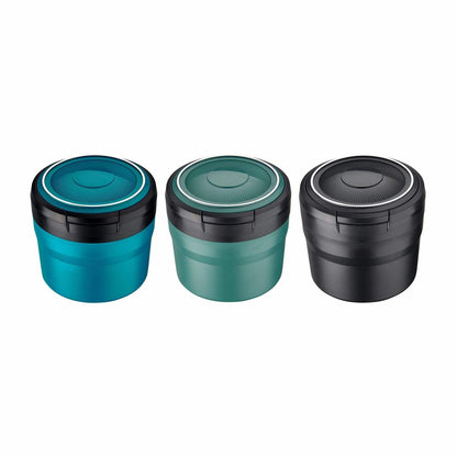 Champ Mini Autoaschenbecher mit LED in Blau Grün Schwarz