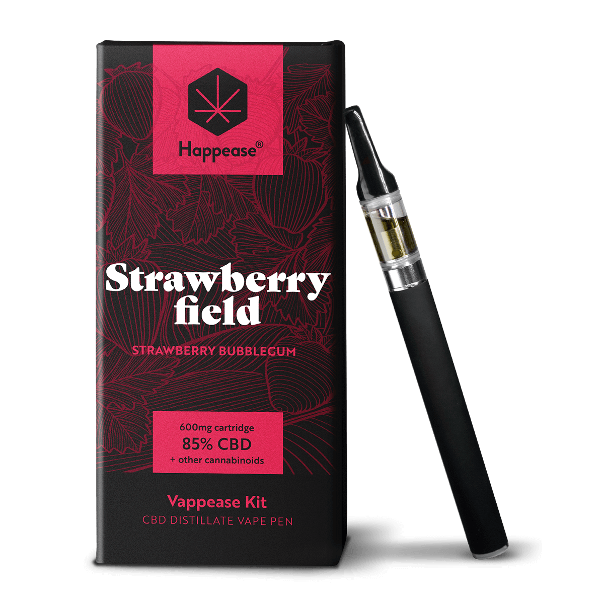 Happease CBD Vape Starter Kit Strawberry Field 85% CBD