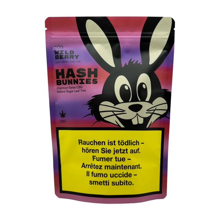 Hash Bunnies Wild Berry CBD Indoor Trim 60g Beutel
