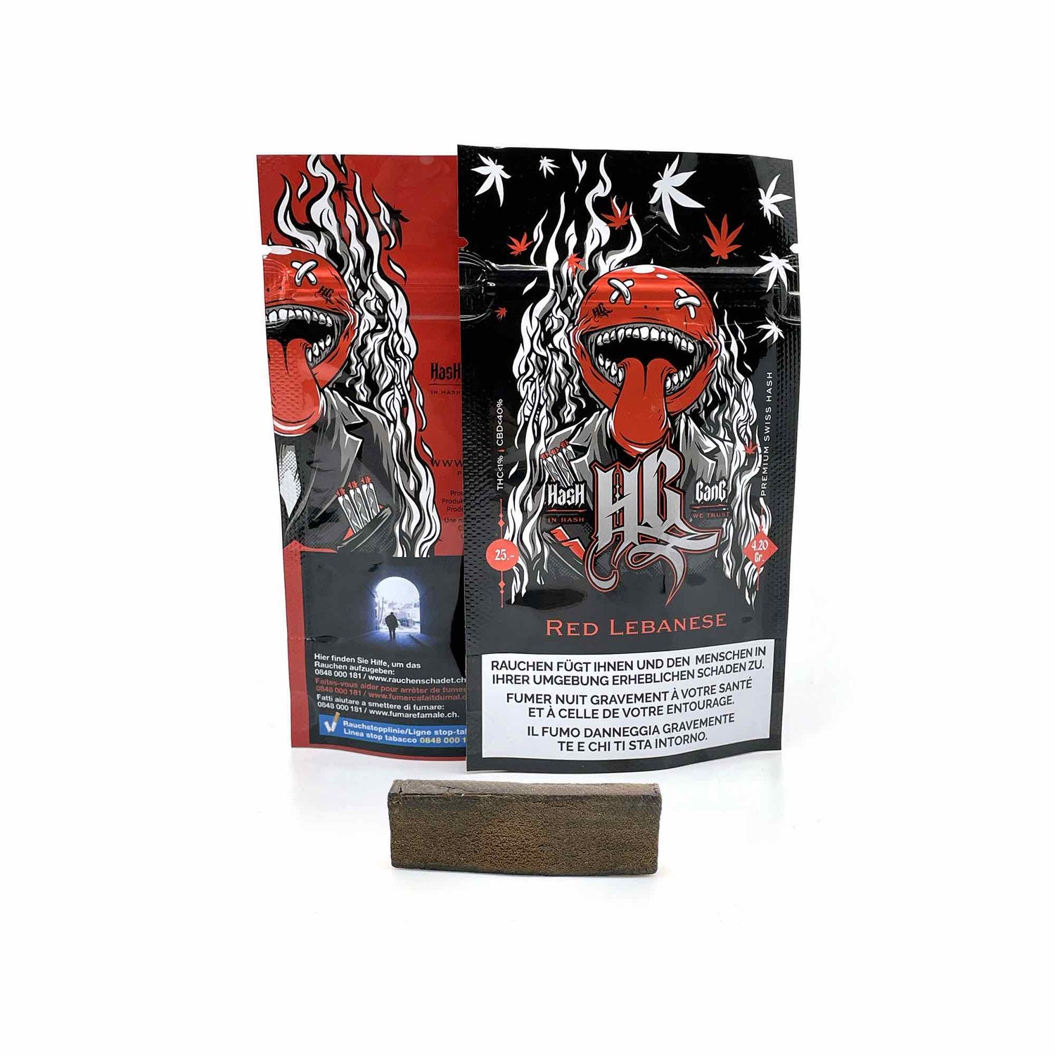 Hash Gang Red Lebanese CBD Hasch 4.2g Packung