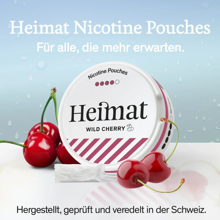 Heimat Snus Wild Cherry – Nikotinbeutel, 15 mg pro Pouch