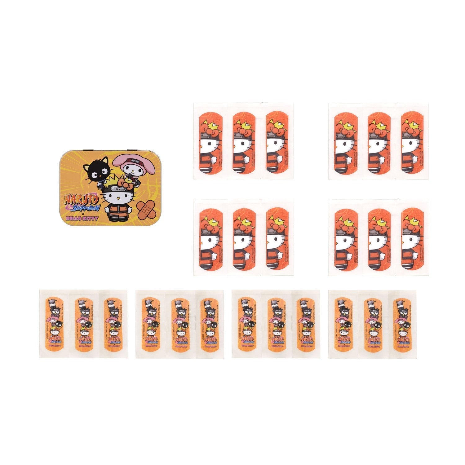 Detailansicht der Hello Kitty x Naruto Pflaster Metalldose