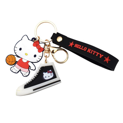 Hello Kitty Schlüsselanhänger schwarz, Einzelansicht am Schlüsselring