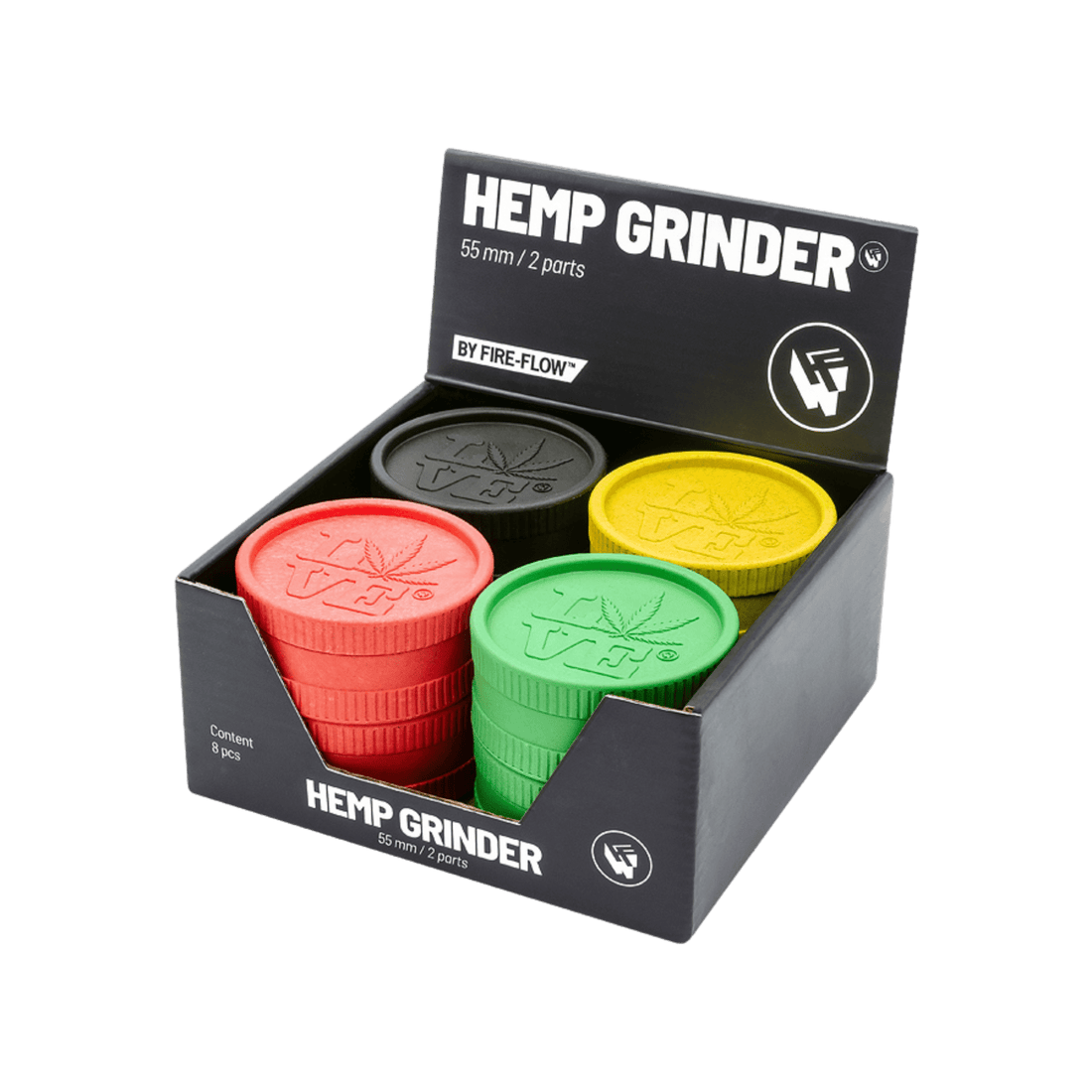 Hemp Grinder - 420 Love - 55mm - 2 Layers - Display - 8 Stück kaufen bei rauchwerk.ch