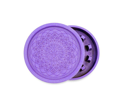 Hemp Grinder - Leaf Pattern - 55mm - 2 Layers kaufen bei rauchwerk.ch