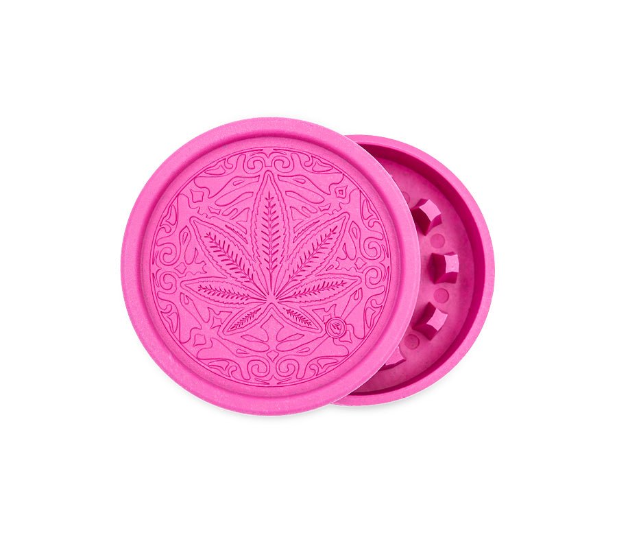 Hemp Grinder - Trance Leaf - 55mm - 2 Layers kaufen bei rauchwerk.ch
