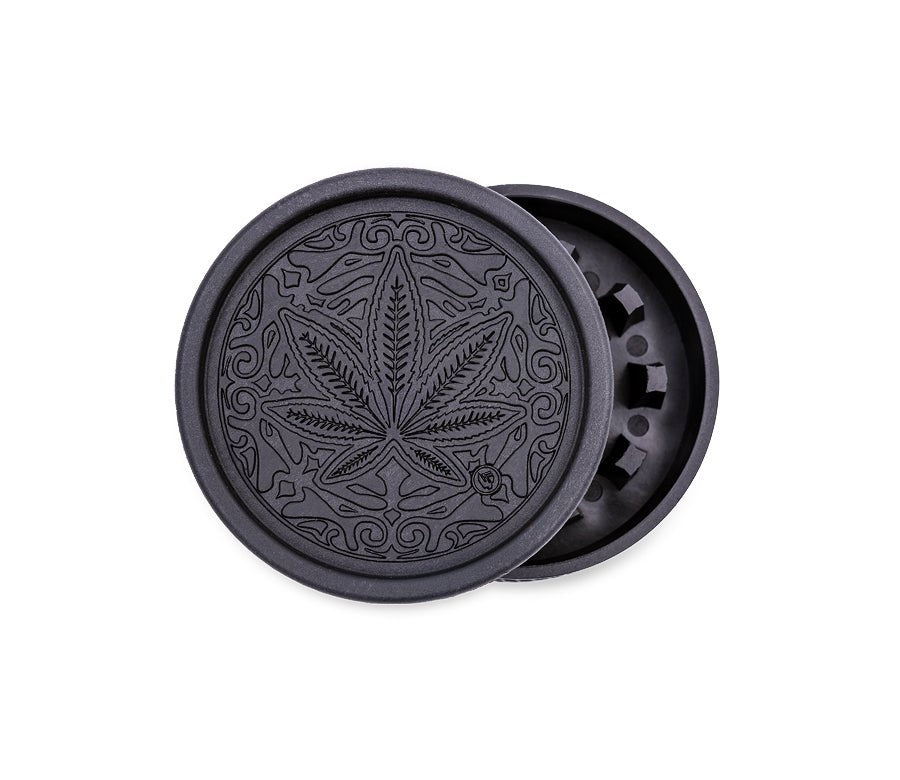 Hemp Grinder - Trance Leaf - 55mm - 2 Layers kaufen bei rauchwerk.ch