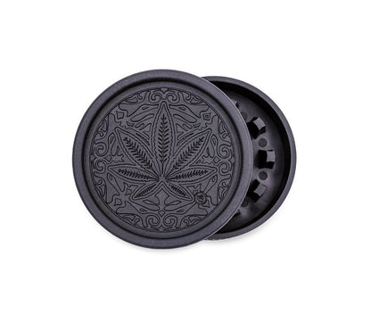 Hemp Grinder - Trance Leaf - 55mm - 2 Layers kaufen bei rauchwerk.ch
