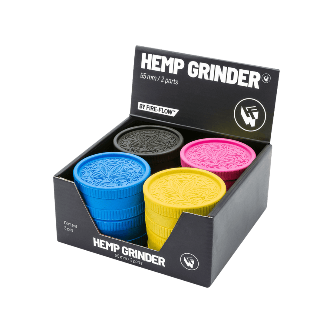 Hemp Grinder - Trance Leaf - 55mm - 2 Layers kaufen bei rauchwerk.ch