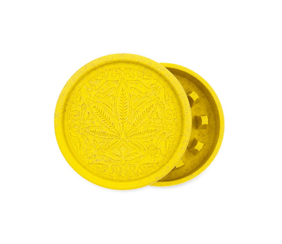 Hemp Grinder - Trance Leaf - 55mm - 2 Layers kaufen bei rauchwerk.ch