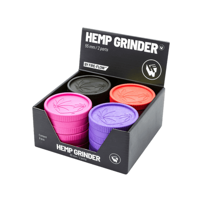 2-teiliger Hanf Grinder 55 mm im 420 Heart Design