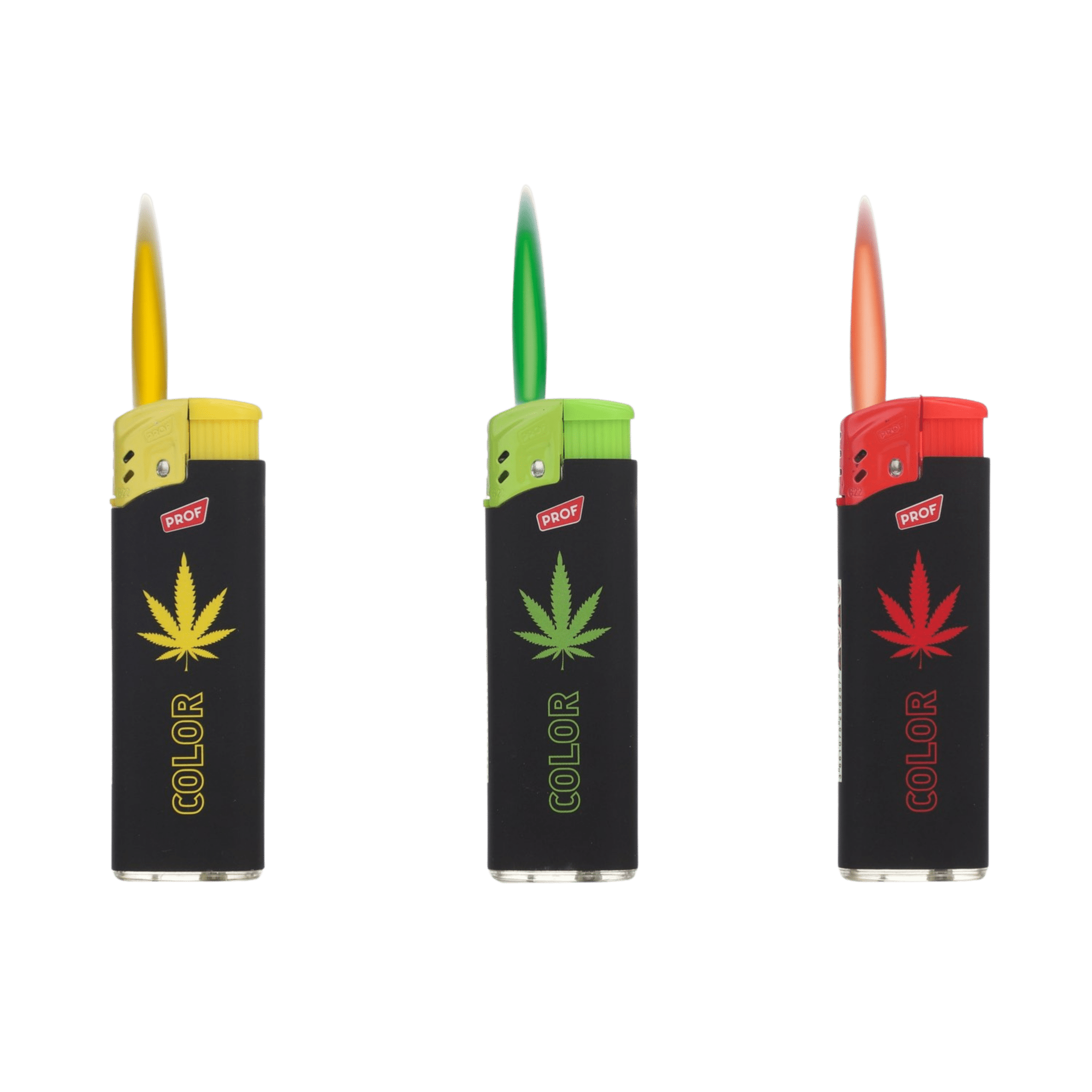 Hemp Leaf Turboflame Feuerzeug mit Hanfblatt, Multicolor