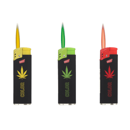 Hemp Leaf Turboflame Feuerzeug mit Hanfblatt, Multicolor