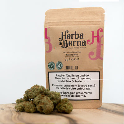 Herba di Berna Cannaqueen Indoor – CBD-Blüten, 3 g