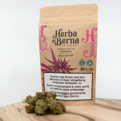 Herba di Berna Cannaqueen Indoor CBD-Blüten, 10 g