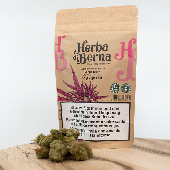 Herba di Berna Cannaqueen Indoor CBD-Blüten, 10 g